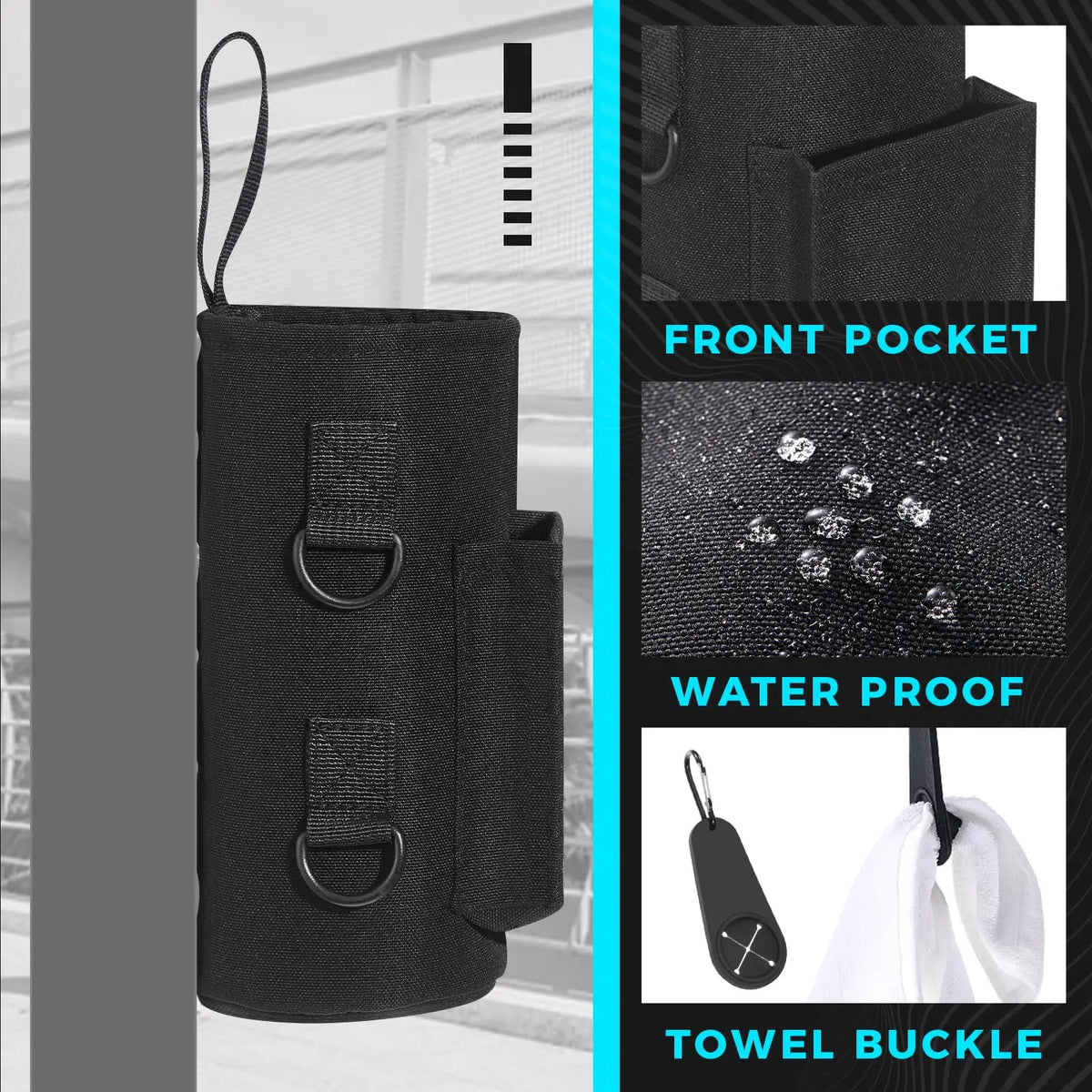 RackMate - Sac porte-gourde magnétique pour salle de sport
