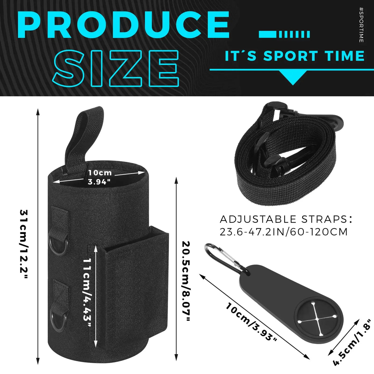 RackMate - Sac porte-gourde magnétique pour salle de sport